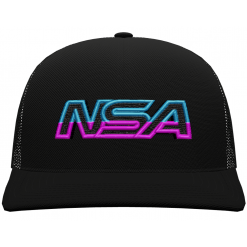 Pacific Headwear NSA Outline Series VICE Snapback Hat: 104-BKPKBL