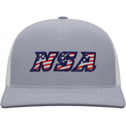 Pacific Headwear NSA Flag Series Heather Snapback Hat: 104S-HEWH