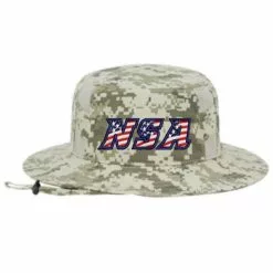 Pacific Headwear NSA Flag Series Bucket Hat: 1944B-DCAMO