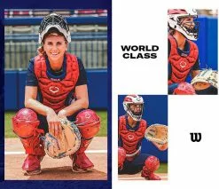 Wilson A2000 AM1 34" Aubree Monroe GM SuperSkin Fastpitch Catcher's Mitt: WBW10043634 -Deals BaseBallBat Store 21 0486 Wilson USA Softball GM EPDPs FRS Munro3