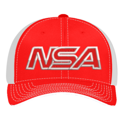 Pacific Headwear NSA Outline Series Red Flex Fit Hat: 404M-RDWH