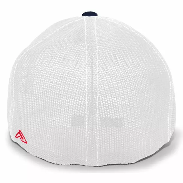 Pacific Headwear NSA Outline Series Red/Navy Flex Fit Hat: 404M-RDWHNV 4 Pacific Headwear NSA Outline Series Red/Navy Flex Fit Hat: 404M-RDWHNV - Image 2