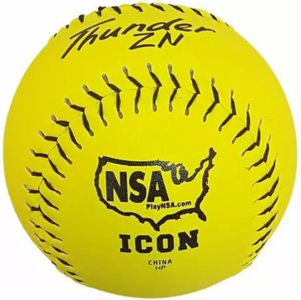 Dudley NSA Thunder ZN ICON 12" 44/400 Composite Slowpitch Softballs: 4E-199Y 4 Dudley NSA Thunder ZN ICON 12" 44/400 Composite Slowpitch Softballs: 4E-199Y - Image 2