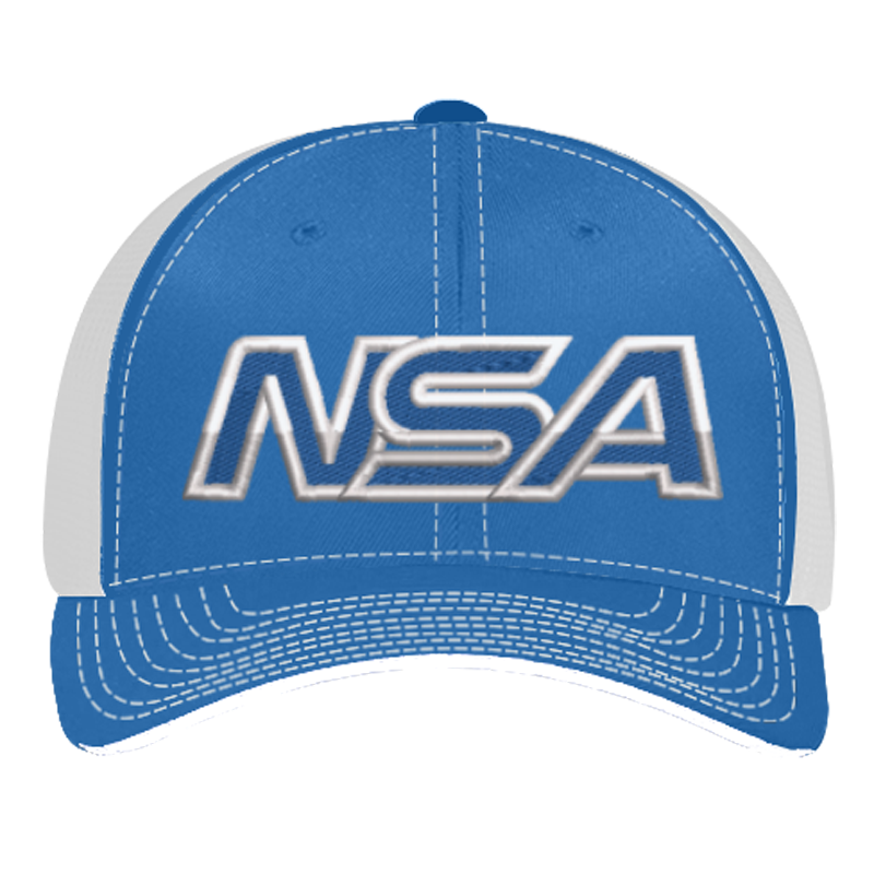 Pacific Headwear NSA Outline Series Royal Flex Fit Hat: 404M-ROWH 3 Pacific Headwear NSA Outline Series Royal Flex Fit Hat: 404M-ROWH