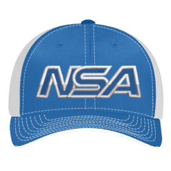 Pacific Headwear NSA Outline Series Royal Snapback Hat: 104-ROWH