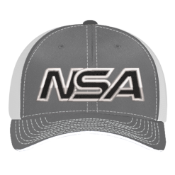 Pacific Headwear NSA Outline Series Graphite Flex Fit Hat: 404M-GRWH