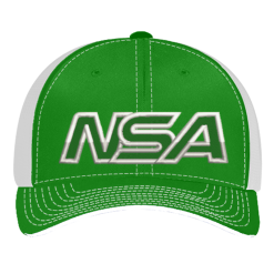 Pacific Headwear NSA Outline Series Kelly Green Flex Fit Hat: 404M-KGWH