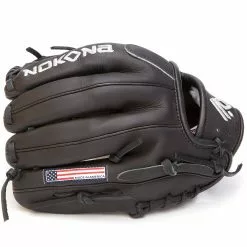 Nokona American KIP 11.5" Baseball Glove: A-1150-BK -Deals BaseBallBat Store A Black 1150 nokona ballglove 2