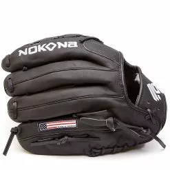Nokona American KIP 12" Baseball Glove: A-1200-BK -Deals BaseBallBat Store A Black 1200C nokona ballglove 2