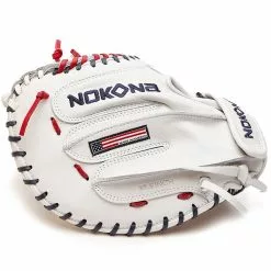 Nokona American KIP 32.5" Fastpitch Catcher's Mitt: A-V3250-WH 9 Nokona American KIP 32.5" Fastpitch Catcher's Mitt: A-V3250-WH -Deals BaseBallBat Store A White V3250C nokona catcher Mitt 2