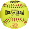 Rawlings USA Dream Seam 11" 47/375 Synthetic Fastpitch Softballs: C11RYSA