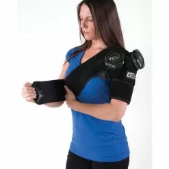 Bownet ICE20 Double Shoulder Ice Compression Wrap: ICE-Dbl-Shoulder -Deals BaseBallBat Store ICE20 Double Shoulder Female Applying Shopify 720x dabee4d6 6e1e 44e7 94ca 3c72b4521b0d