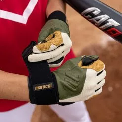 Marucci Blacksmith Adult Batting Gloves: MBGBKSMFW -Deals BaseBallBat Store MBGBKSMFW GR TN 2 08330.1629734253