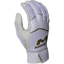 Miken Adult Batting Gloves: MBGGLD -Deals BaseBallBat Store MBGGLDwhite1