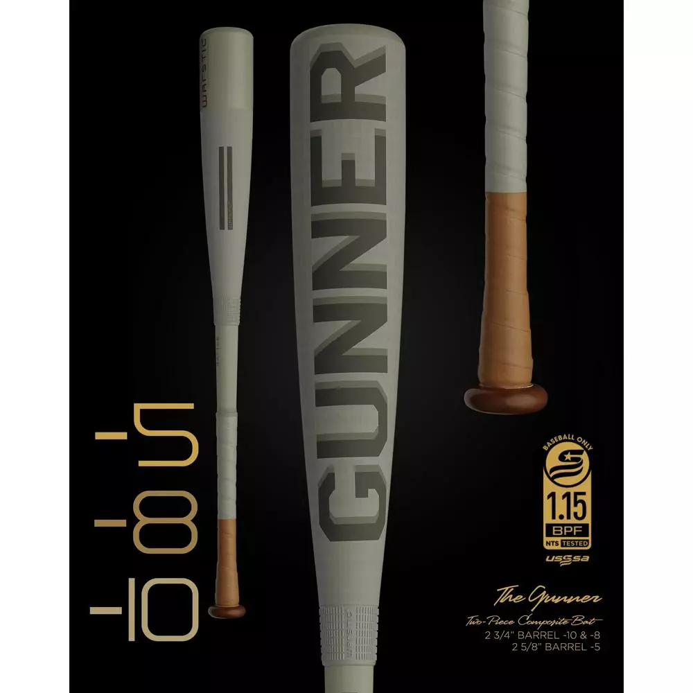 DEMO 2022 Warstic Gunner -10 (2 3/4") USSSA Baseball Bat: MBGNR22GY10 DEMO 7 DEMO 2022 Warstic Gunner -10 (2 3/4") USSSA Baseball Bat: MBGNR22GY10 DEMO - Image 5