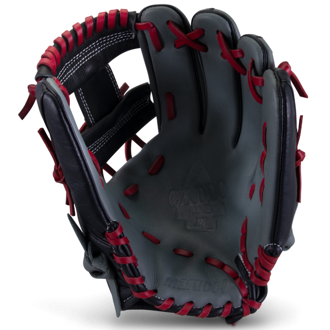 Marucci Caddo S Type 11.5" Baseball Glove: MFGCADD1150-GY/R 4 Marucci Caddo S Type 11.5" Baseball Glove: MFGCADD1150-GY/R - Image 2