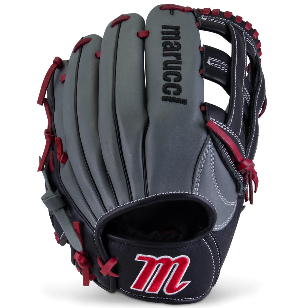 Marucci Caddo S Type 12" Baseball Glove: MFGCADD1200-GY/R 3 Marucci Caddo S Type 12" Baseball Glove: MFGCADD1200-GY/R