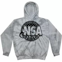 DSG Apparel National Softball Association NSA Crest Tie Dye Hoodie -Deals BaseBallBat Store NSAFLAGLOGO1COLORTIEDYEHoodiesilver