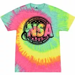 DSG Apparel National Softball Association NSA Crest Tie Dye Short Sleeve Shirt