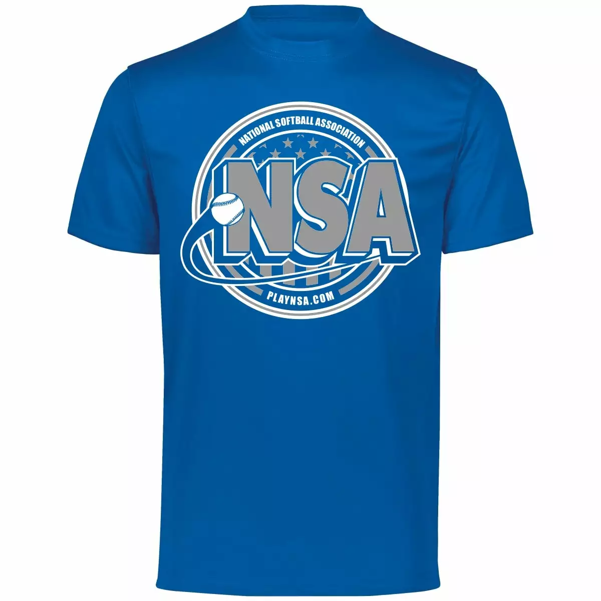 DSG Apparel National Softball Association NSA Dry Fit Royal Short Sleeve Shirt 3 DSG Apparel National Softball Association NSA Dry Fit Royal Short Sleeve Shirt