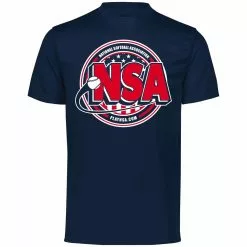 DSG Apparel National Softball Association NSA Dry Fit Navy Short Sleeve Shirt