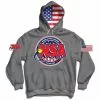 DSG Apparel National Softball Association NSA USA Flag Graphite Hoodie -Deals BaseBallBat Store NSAHoodieUSA