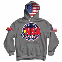 DSG Apparel National Softball Association NSA USA Flag Graphite Hoodie