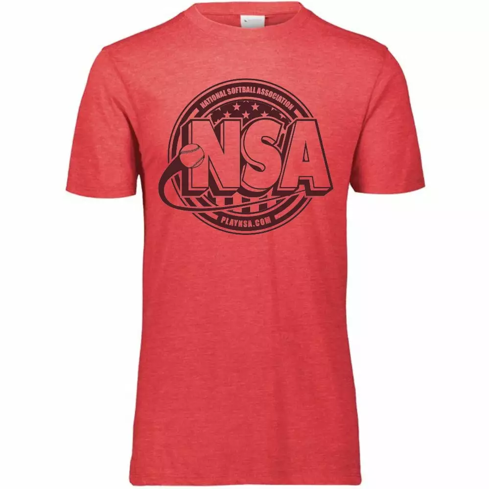 DSG Apparel National Softball Association NSA Tone Tri Blend Short Sleeve Shirt 5 DSG Apparel National Softball Association NSA Tone Tri Blend Short Sleeve Shirt - Image 3