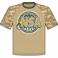 DSG Apparel National Softball Association NSA Support Our Troops Sublimated Short Sleeve Shirt