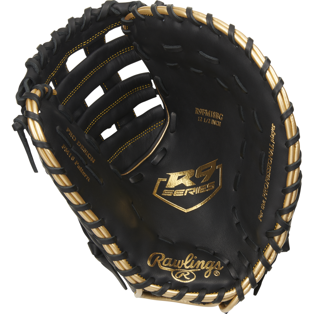 Rawlings R9 12.5" Baseball First Base Mitt: R9FM18BG 4 Rawlings R9 12.5" Baseball First Base Mitt: R9FM18BG - Image 2