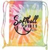 DSG Apparel National Softball Association NSA Softball Vibes Tie Dye Drawstring Bag -Deals BaseBallBat Store SOFTBALLVIBESTDBAGCURVESeternity