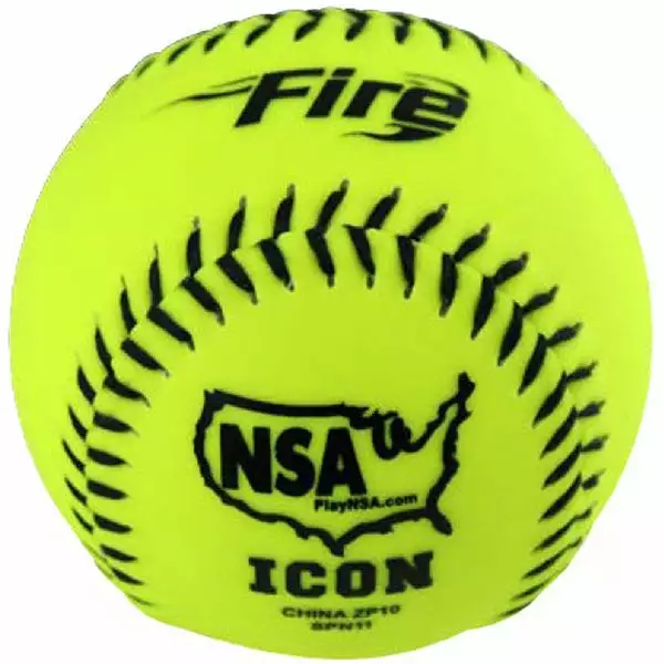 Baden NSA Fire ICON 11" 44/400 Synthetic Slowpitch Softballs: SPN11 4 Baden NSA Fire ICON 11" 44/400 Synthetic Slowpitch Softballs: SPN11 - Image 2