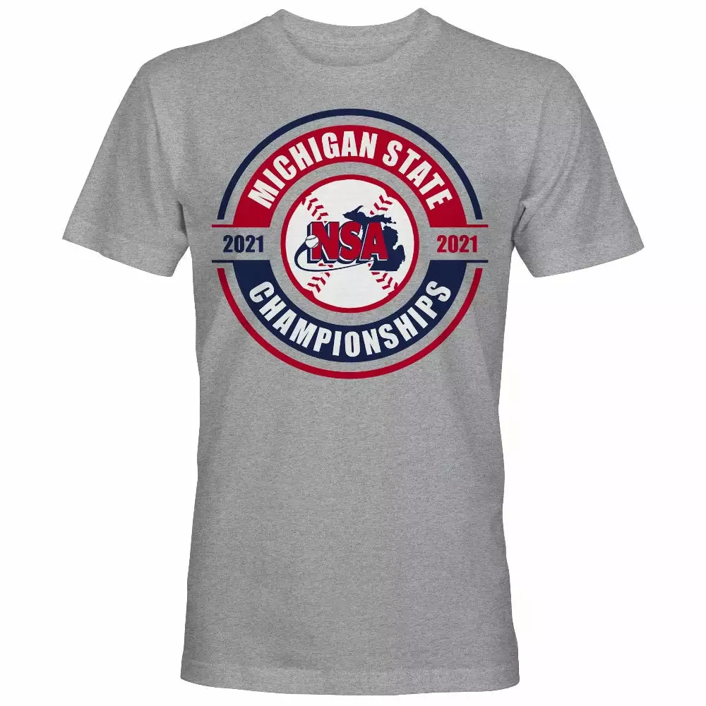 DSG Apparel 2021 NSA Michigan State Championships Fastpitch Tournament T-Shirt 3 DSG Apparel 2021 NSA Michigan State Championships Fastpitch Tournament T-Shirt - Image 2