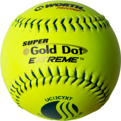 Worth USSSA Super Gold Dot Extreme Classic M 12" 40/325 Composite Slowpitch Softballs: UC12CYXT