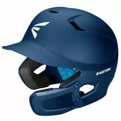 Easton Z5 2.0 Matte Solid Batting Helmet with Universal Jaw Guard: A168539 / A168540 -Deals BaseBallBat Store UNIVERSALJAWGUARD NAVY