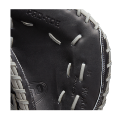 Wilson A2000 FPCM 34" SuperSkin Fastpitch Catcher's Mitt: WBW10021834 -Deals BaseBallBat Store WBW100218 6 A2000 C FPCM 34 GraySS Black