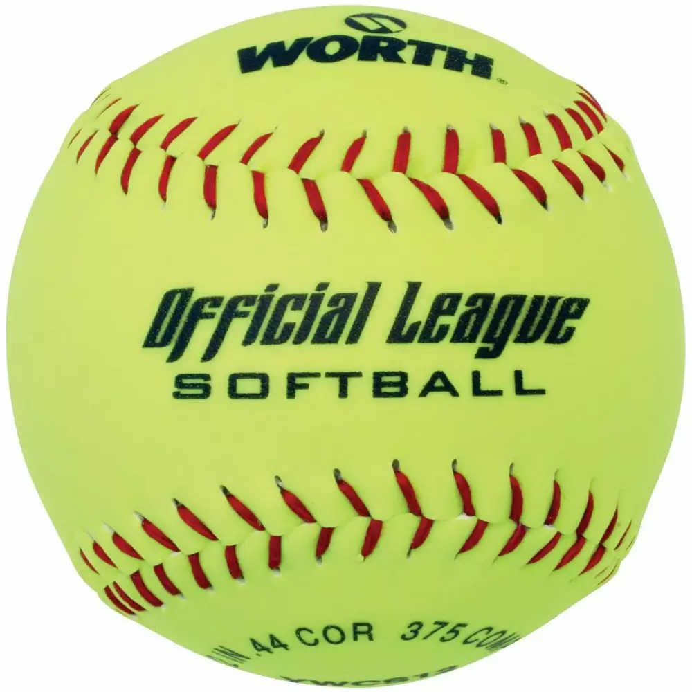 Worth Official League 12" 44/375 Synthetic Slowpitch Softballs: YWCS12 3 Worth Official League 12" 44/375 Synthetic Slowpitch Softballs: YWCS12