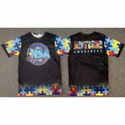 DSG Apparel National Softball Association NSA Autism Awareness Sublimated Short Sleeve Shirt 7 DSG Apparel National Softball Association NSA Autism Awareness Sublimated Short Sleeve Shirt -Deals BaseBallBat Store autism