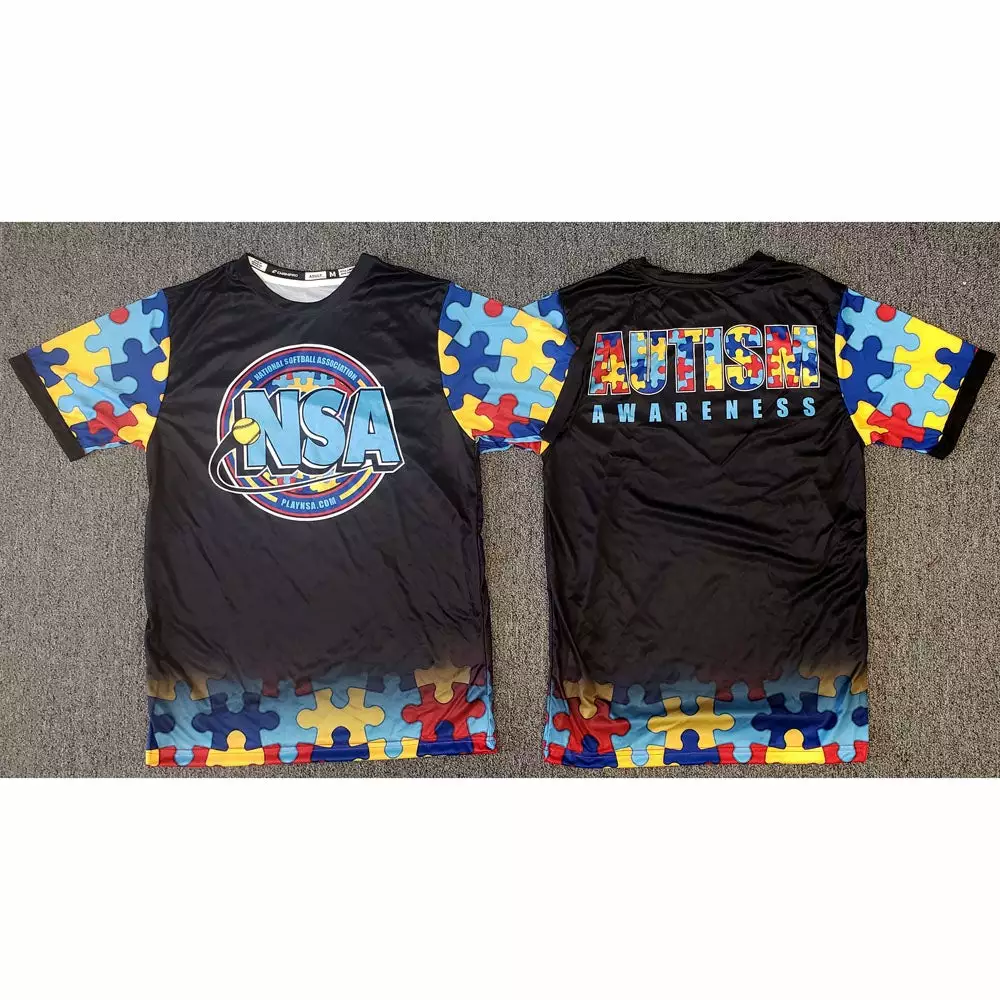 DSG Apparel National Softball Association NSA Autism Awareness Sublimated Short Sleeve Shirt 5 DSG Apparel National Softball Association NSA Autism Awareness Sublimated Short Sleeve Shirt - Image 3