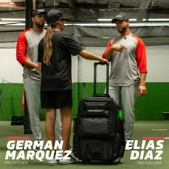 PowerNet Odyssey Rolling Gear Bag (Backpack): B014-BK -Deals BaseBallBat Store b0143