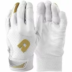 DeMarini CF Adult Batting Gloves: WTD6114 -Deals BaseBallBat Store c5c74bc1ca8368812eab073a008e5f4972f5b1d7 WTD6114WH 2 DeMarini CF Batting Glove Adult White Gold