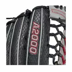 Wilson A2000 PF92SS 12.25" SuperSkin Baseball Glove: WBW1001101225 -Deals BaseBallBat Store ea480ba1228cea663461e8fded0fbf48fcc139e8 WBW100110 5 A2000 OF PF92SS 1225 BlackSnakeSS Grey Red