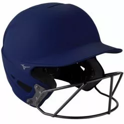Mizuno F6 Solid Fastpitch Batting Helmet with Mask: 380395 / 380397 -Deals BaseBallBat Store f navy v