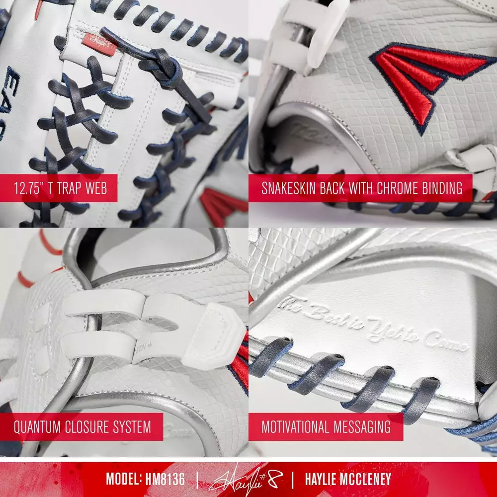 Easton Haylie McCleney Professional Collection Signature Series 12.75" Fastpitch Softball Glove: HM8136 6 Easton Haylie McCleney Professional Collection Signature Series 12.75" Fastpitch Softball Glove: HM8136 - Image 4