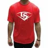 Louisville Slugger Louiville Slugger Shield T-Shirt: SSSP -Deals BaseBallBat Store ls red shirt white logo