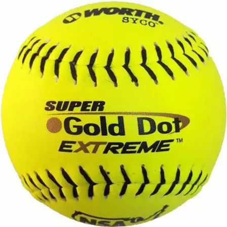 Worth NSA Super Gold Dot Extreme ICON 12" 44/400 Composite Slowpitch Softballs: NI12CY 3 Worth NSA Super Gold Dot Extreme ICON 12" 44/400 Composite Slowpitch Softballs: NI12CY